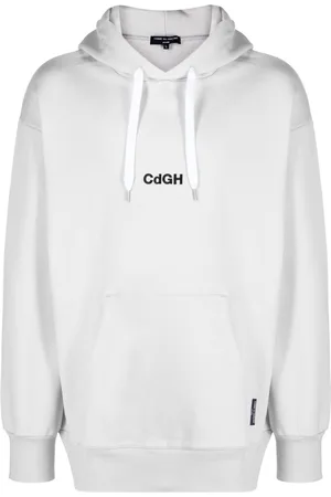Comme des Garçons Logo-embroidered drop-shoulder hoodie
