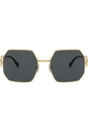 VERSACE Medusa-plaque geometric sunglasses