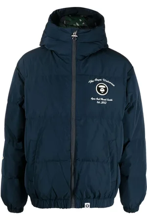 A Bathing Ape Logo-patch padded down jacket