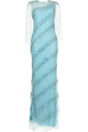 Jenny Packham Roya bead-embellishment silk gown