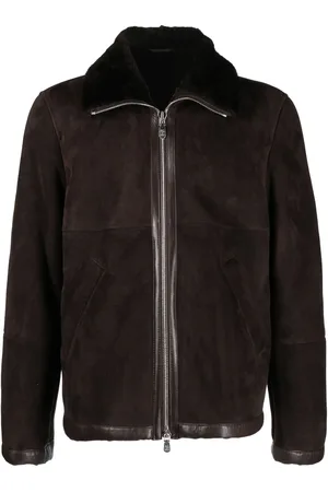 Brunello Cucinelli Fur-lining leather jacket