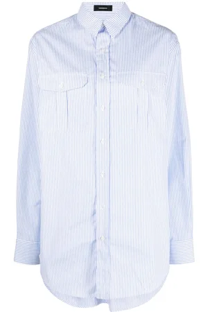 WARDROBE.NYC Striped cotton shirtdress
