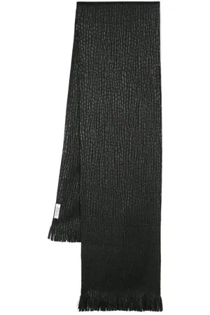 Saint Laurent 1990s textured silk-blend scarf
