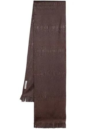 Saint Laurent 1990s textured silk-blend scarf