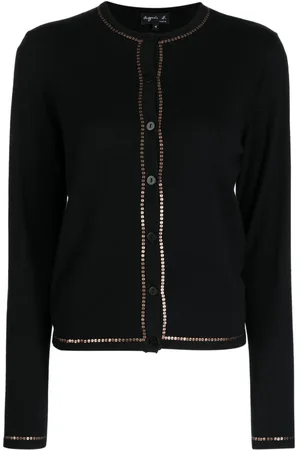 AGNÈS B. Paillettes fine-knit cardigan