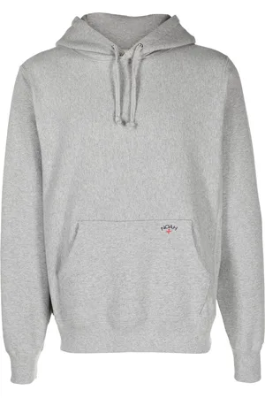 Noah NYC Logo-embroidered mélange hoodie