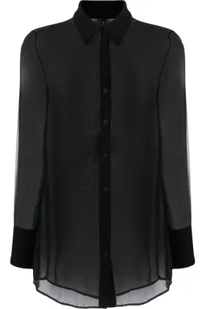 MAISON CLOSE Long-sleeve semi-sheer shirt