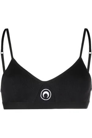 Marine Serre Crescent Moon-embroidered bra