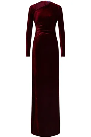 Ralph Lauren Kinslee ruched velvet gown