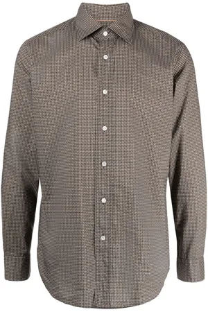 HUGO BOSS Abstract-print cotton shirt