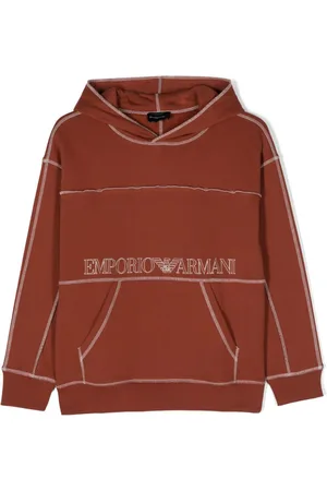 Emporio Armani Logo-print cotton hoodie
