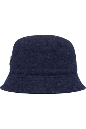 Prada Logo plaque wool bucket hat