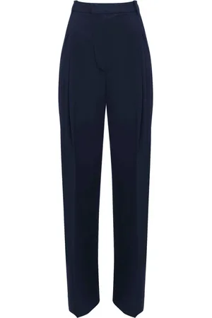 Victoria Beckham Pressed-crease concealed-fastening tailored trousers