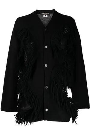 Comme des Garçons Fringed cut-out wool cardigan