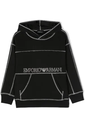 Emporio Armani Logo-print cotton hoodie