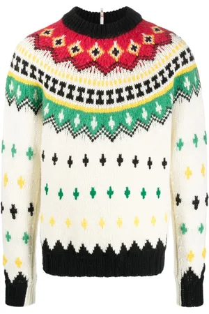Moncler Patterned virgin wool-blend jumper