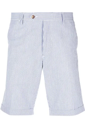 LARDINI Striped cotton chino shorts
