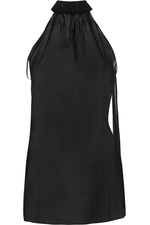 MAISON CLOSE Semi-sheer chiffon blouse