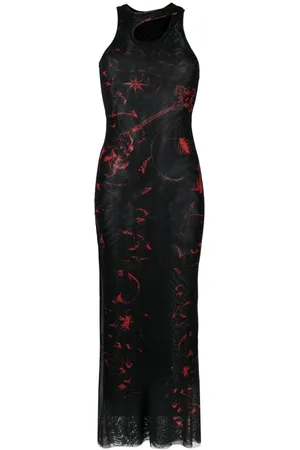 OTTOLINGER Graphic-print semi-sheer maxi dress