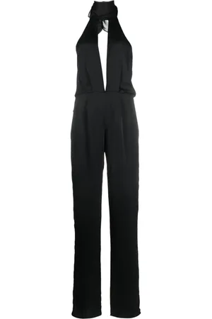 MAISON CLOSE Open-back satin jumpsuit