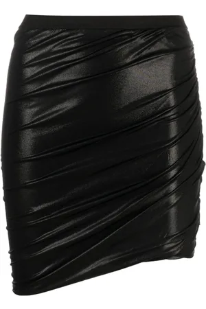 Rick Owens Jade high-shine draped miniskirt
