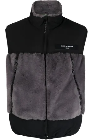 Comme des Garçons Sherpa logo-patch vest