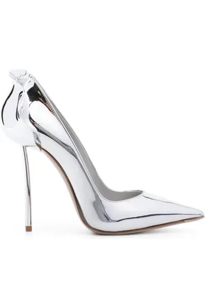 LE SILLA Petalo 125mm metallic leather pumps