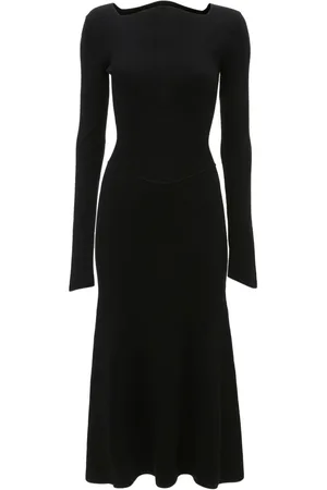 Victoria Beckham Ribbed stretch-wool midi dress