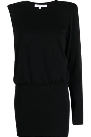 Patrizia Pepe Chain-link detailing asymmetric-sleeve dress