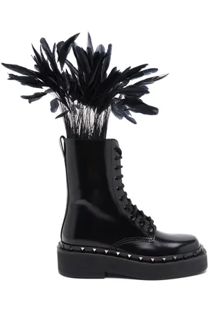 VALENTINO GARAVANI Rockstud M-Way 50mm leather boots