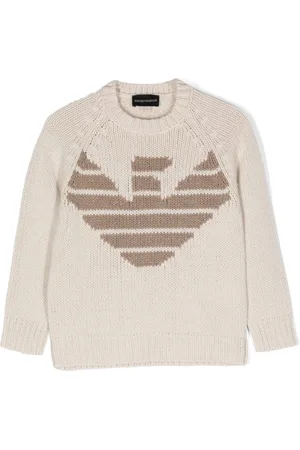 Emporio Armani Logo-embroidery crew-neck jumper