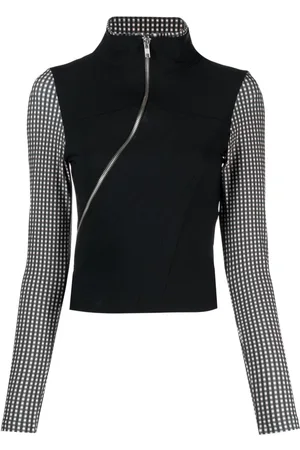 OTTOLINGER Layered checked high-neck top