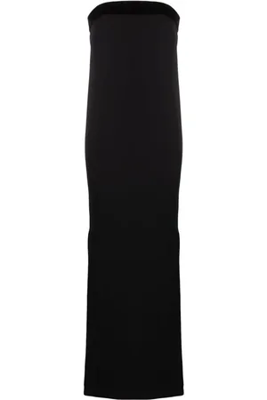 Tom Ford Bow-detail strapless silk gown