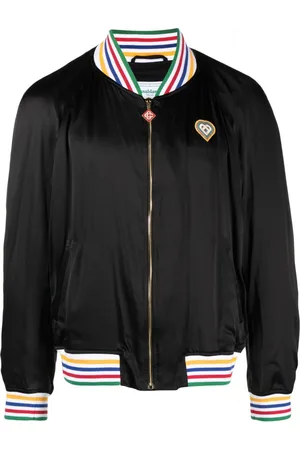 Casablanca Souvenir logo-patch bomber jacket