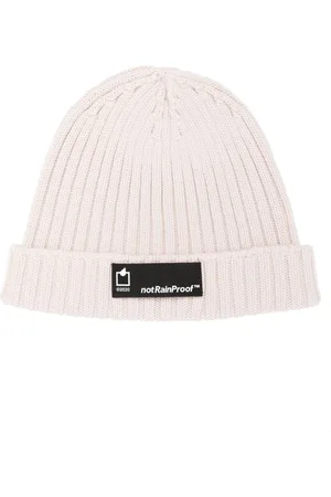 Styland Logo-patch ribbed-knit beanie