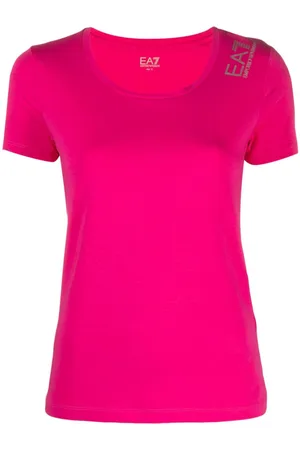 EA7 Logo-print crew-neck T-shirt