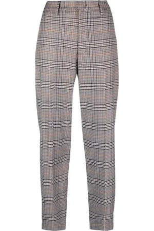 Dondup Micaela checked tapered trousers