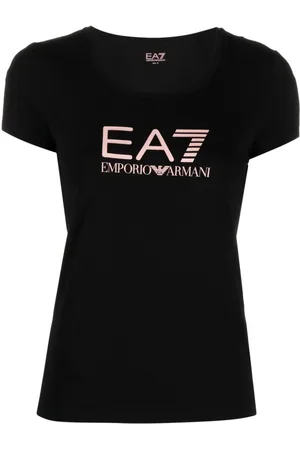 EA7 Logo-print cotton T-shirt