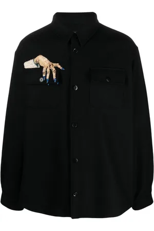 UNDERCOVER Hand-embroidered wool-blend shirt jacket