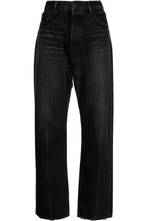 Moussy Logo-patch wide-leg jeans