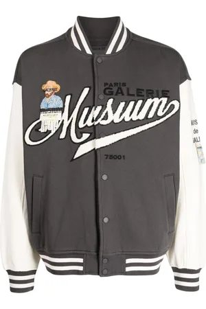 Musium Div. Logo-embroidered two-tone bomber jacket