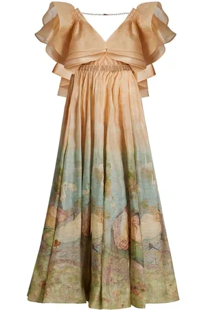 ZIMMERMANN Lyrical Endormies-print silk gown