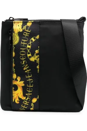 VERSACE Logo-print zip-fastening messenger bag