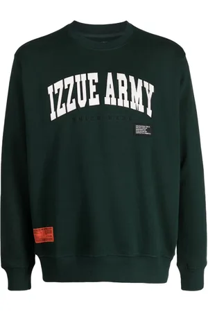 Izzue College logo-appliqué cotton sweatshirt
