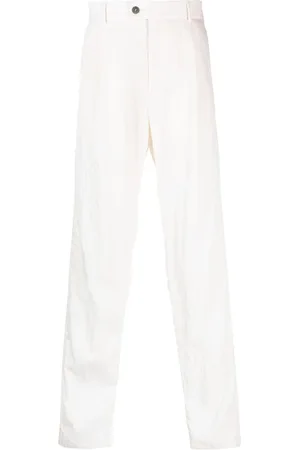 Giorgio Armani Crinkled-finish straight-leg trousers