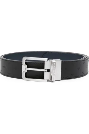 Emporio Armani Logo-debossed reversible leather belt