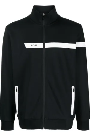 HUGO BOSS Logo-print zip-up sweatshirt