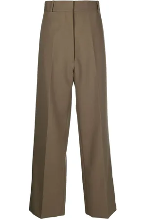 Quira Pressed-crease wool tailored trousers