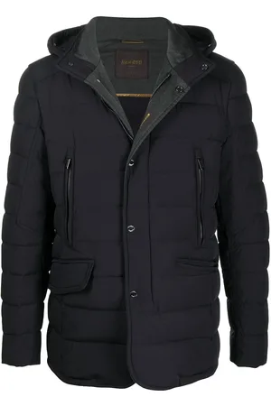 MOORER Padded hooded jacket