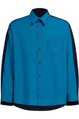Marni Colour-block virgin-wool shirt